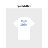 Sporty & Rich Men's and Women's Health is Wealth Printed 200GSMT-Shirt Short Sleeve Top 0526