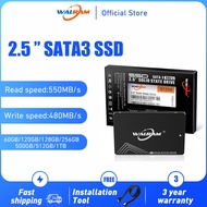 WALRAM SSD Plus 2.5 SATA3ฮาร์ดดิสก์ SSD SSD 60GB 64GB 120GB 128GB 240GB 256GB Ssd Solid State ฮาร์ดไดรฟ์ฮาร์ดดิสก์ Flashdrive Otg สำหรับโน็คบุคตั้งโต๊ะ
