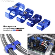 LOOKSHOW Universal Auto Part AN4 AN6 AN8 AN10 Billet Oil Fuel Water Hose Tube Seprator Divider Clamp