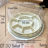 [Isi10] Mika Tumpeng Mini Sekat 7 / CT Sekat 7 / Mika CT Sekat 7 / Mika Cake Tray 20 / Mika CT 20 se