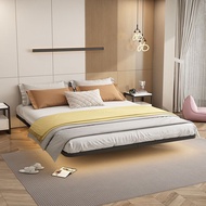 Trendy Minimalist Floating Bed1.5Rice1.8Mi Yi Style Light Luxury No Headboard Bed Frame Double Iron 