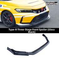 Honda Civic Type R FL5 Front Bumper Lip Spoiler Wide Body Kit Exterior Modification Accessories Smal
