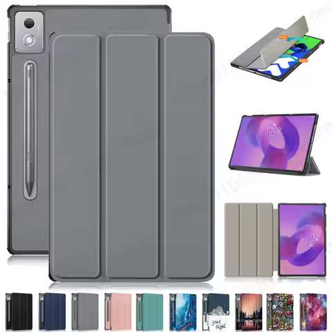 For Lenovo Idea Tab Pro Case 12.7 inch Trifold Magnetic Leather Stand Hard Smart Cover For Lenovo id