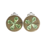 香奈兒四葉草耳環，塑膠鍍金，2001年，金色，01C，四葉草，約8克，女士[二手]