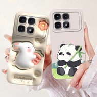 Xiaomi Redmi K70 Ultra K 70 Pro Cute Panda Rabbit Cartoon Phone Casing RedmiK70 K70Pro K70Ultra Lens
