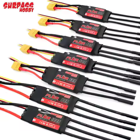 1Pcs SURPASS HOBBY Flier 20A 30A 40A 50A 60A 80A 100A Brushless ESC Speed Controller With BEC 2-6S F