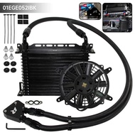 10/13/15 Row Oil Cooler  w/ Bracket 7" Electric Fan Kit For Chevrolet Camaro GM LS1 LS2 LS3 LS6 LS7 
