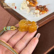 黃龍玉福袋吊墜 黃玉貔貅財神掛件 葫蘆項鏈 景區