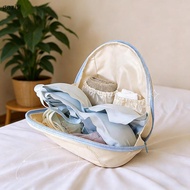 (gazi2) 3-in-1 Travel Storage Bag for Underwear, Socks & Clothes with Zipper vn