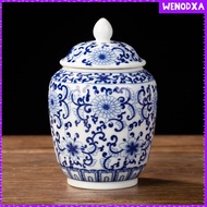 [Wenodxa] Ceramic Ginger Jar Vase Traditional Decorative Asian Ginger Jar for Weddings