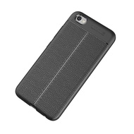 Oppo A73 Slim Leather Laychee Grained Medium Hard Polycarbonate TPU Back Cover Phone Casing