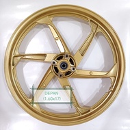 RS150 SPORT RIM RS150 (WITH BEARING & BUSH) 6 BATANG RS150 RS 150 SPORT RIM - GOLD