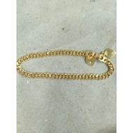 7 gram young gold betel leaf stacked bracelet