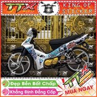 Tem Xe Sirius Trắng Xanh Tím Thỏ Rabbits - Tem Sirius Xanh Tím Trắng Siêu Đẹp - Mẫu Team Sirius Trắn