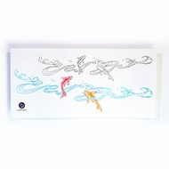 錦鯉逐浪手環彩色紋身貼紙香港刺青師原創手繪設計持久防水防敏感