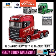 HUINA 1501 SCANIA 770S19CH HUINA 1501 SCANIA 770S RC Traktor Treler Lori 19CH Lampu Bunyi Kenderaan 