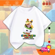 [Super Mario Bowser T-Shirt] Baju Kartun Budak Koopa Comel Unisex Cotton 2-12 Tahun | Baju Kanak-Kan