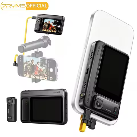 7RYMS Qshot V2 Wired Magnetic Selfie Monitor Screen with Speaker,Remote,4K/60fps Output for Smartpho