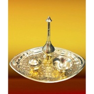 Brass  paneer, chandan, kumkum set. Used in Pooja and traditional welcome./brass wedding set/brass paneer set