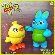 Action Figure TOY STORY 4 isi 2 pcs - Miniatur Topper Kue Pajangan Mainan Ducky Bunny Boneka Kelinci
