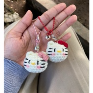 GANTUNGAN •HELLO KITTY• Crochet Keychain Aesthetic/ Crochet Keychain