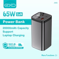 EYD JS65 20000mAh Powerbank PD 65W Super Fast Charging For Laptop&Phones LED Battery Display 2 Color