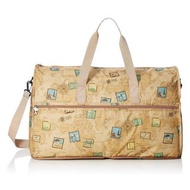 (日本代購)Snoopy可摺疊旅行袋 Hapitas Peanuts史努比foldable travel bag 淺啡地圖款