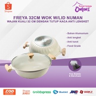 32 cm frying pan with glass lid Freya Series NUMAN frying pan 32cm non-stick frying pan