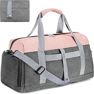 Gym Bags for Women Men with Wet & Shoe Compartment, 40L Foldable Travel Duffle Bag, Lightweight Week