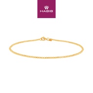 HABIB Oro Italia 916 Yellow  Gold Anklet GA60311123 (22K Gold)