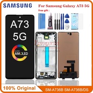 6.7"; Original Super Amoled LCD For Samsung A73 5G LCD Display Touch Screen Digitizer Assembly For S