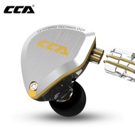 CCA C12 5BA 1DD Hybrid Metal Earphone HIFI Bass Earbuds Headset In Ear Monitor Noise Cancelling Earphones  TRN VX CA16 KZ ZS10PRO ZAX ZAS