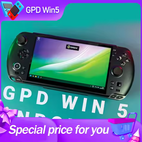 GPD Win5 7" 120Hz 1080P LTPS Screen Handheld Gaming Console AMD395 M.2 2280 SSD Windows11 RGB Ergono