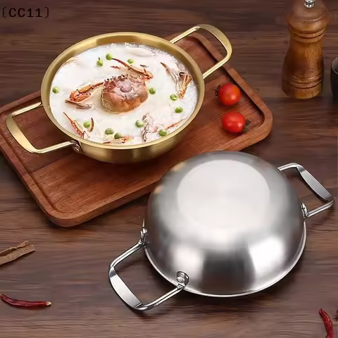 Stainless Steel Dry Pot Instant Noodle Lamian Noodles Pot Seafood Golden Noodle Pot Soup Pot Instant