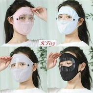 Fabric Masks Cover Face, With Glasses.