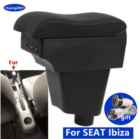 For SEAT Ibiza III 2001-2008 Armrest Box For Seat Ibiza 6j Ibiza 6L Car Armrest Storage Box Dedicate