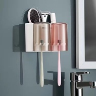 ECOCO ที่เก็บแปรงสีฟัน แบบติดผนัง ที่บีบยาสีฟัน ในห้องน้ำ ติดตั้งง่าย ชั้นวางของในห้องน้ำ