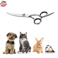 PINOU Dog Hair Cutting Shears, With Safety Round Tips Silver Pet Grooming Shears, Pet Accessories St