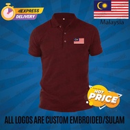 🔥PROMOSI HEBAT🔥 [SULAM] WOW STYLE MALAYSIA FLAG LOGO  POLO EMBROIDERY BAJU LELAKI PEREMPUAN POLO TEE