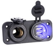 USB Motorcycle Charger Dual USB Motorcycle Charger Car Socket Splitter Motorcycle Accessories Sae Co