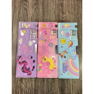 S-187 533 - 49 - Cute 3D UNICORN Pencil Case with Sharpener and Box Penghapus