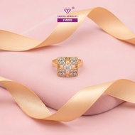 Yaxiya White Gold Gemstone Ring 18K Gold Plated Jewelry 049