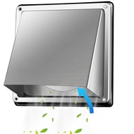 Dryer Vent Cover Outside 6 Inch with Removable Mesh Exterior Metal Outside Dryer Vent Cover Cap for