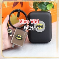 VIVO V50 Charger Protector 90W Charger Cover with Storage Bag Durable Cable USB Type C Winder Cable 