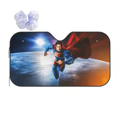 Supermans Movie David Corenswet Funny Sunshade Windscreen 76x140cm Foils Sunshade Visor Front Window
