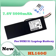 7.6V 5000mAh HL160G Battery Reliable Power Source  For SUXI S1 Laptop Battery