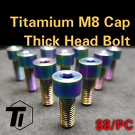 Titanium M8 Cap head bolt M8x20 M8x30 thick cap head for BMX &amp; motorcycle Handlebar  Titanium Screw Bicycle MTB
