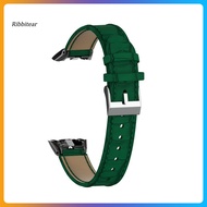  Watch Band Soft Replacement Faux Leather Smart Watch Wrist Belt Accessories for Huawei Band 6