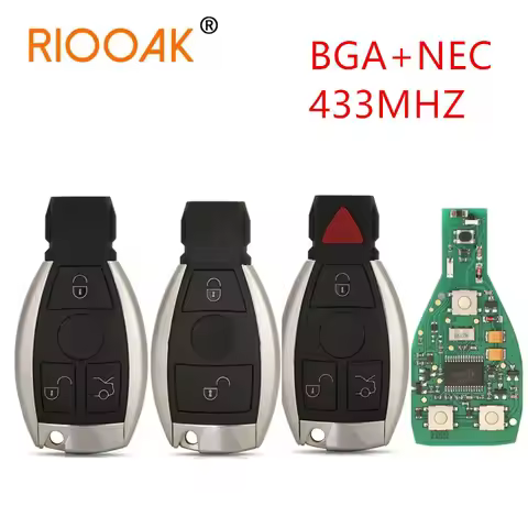1/3/5/10PCS 2B/3B/4B Remote Smart Car Key 433MHz BGA Style for MB Mercedes BENZ C E S Supports Origi