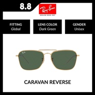 RAY-BAN CARAVAN REVERSE - RBR0102S 001/VR METAL UNISEX SUNGLASS Global Unisex Sunglasses 58mm